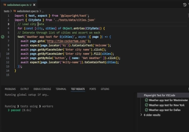 Playwright Data-Driven testing