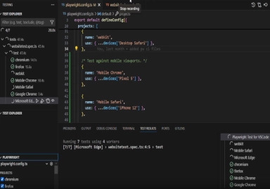 Playwright Parallel testing