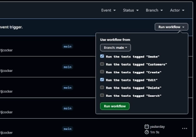 tagged github actions image
